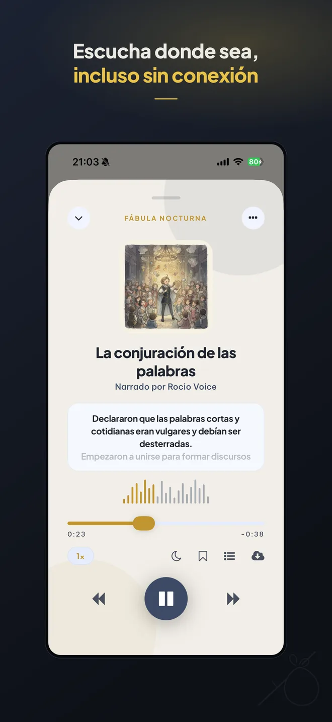 El reproductor: escucha donde estés, incluso sin conexión