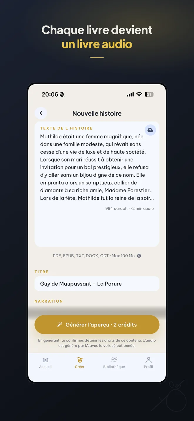 Créer : n'importe quel livre devient un livre audio
